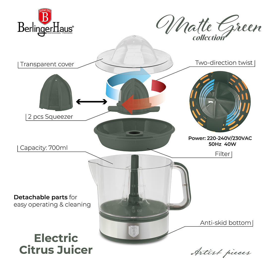 Berlinger Haus Berlinger Haus - Electrical citrus juicer - Green
