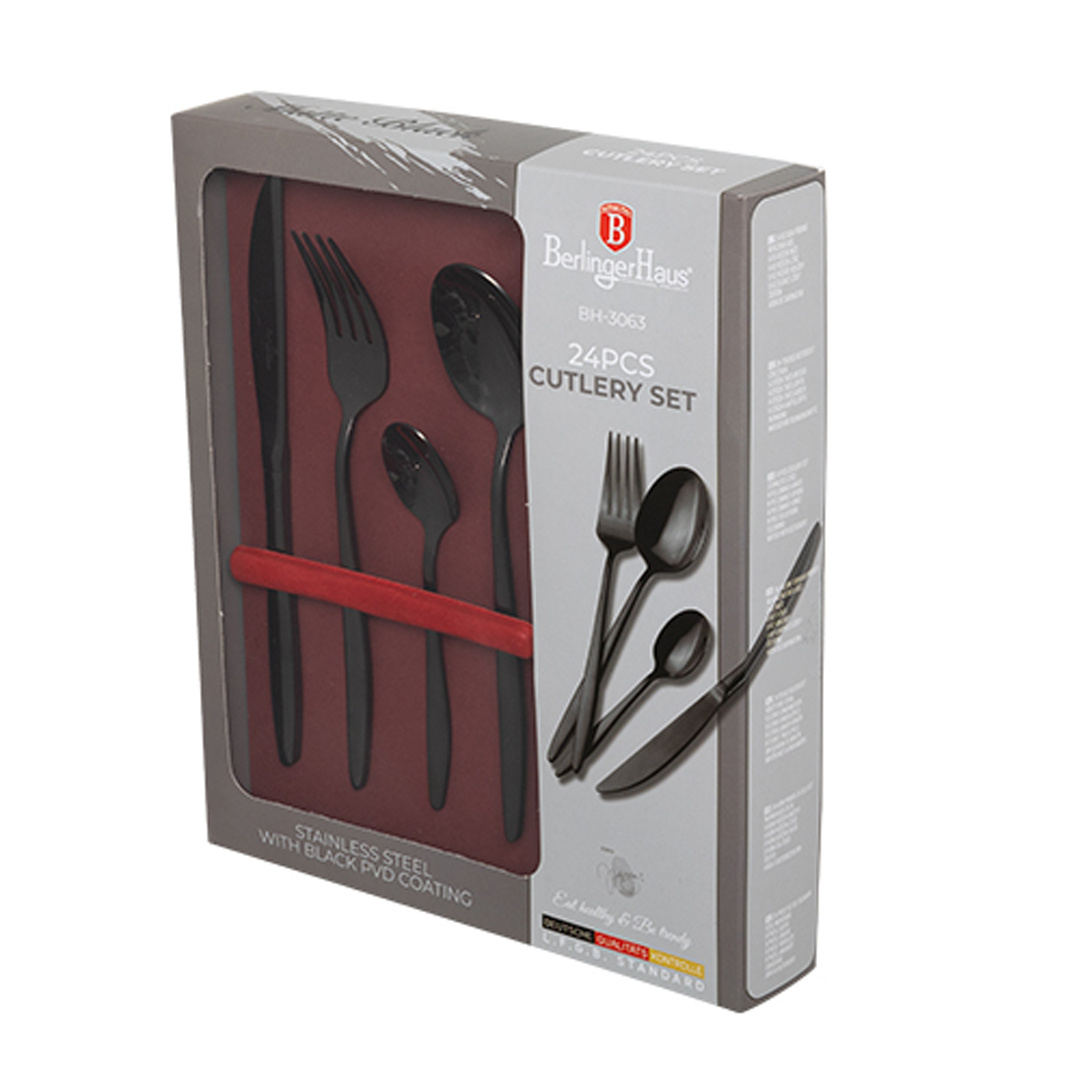 Berlinger Haus Berlinger Haus Besteckset – 24-teilig – schwarz