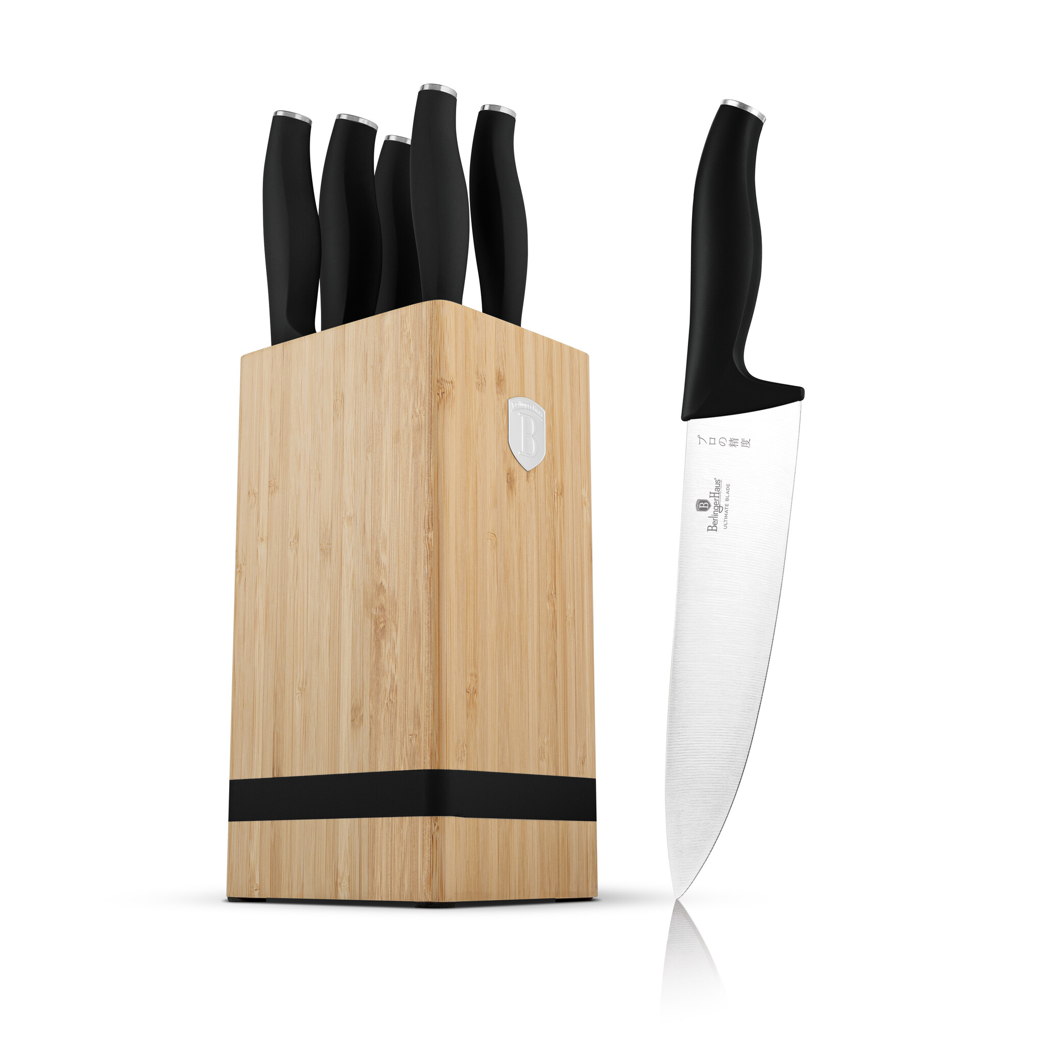 Berlinger Haus Berlinger Haus - Knives set with bamboo block - Matte black