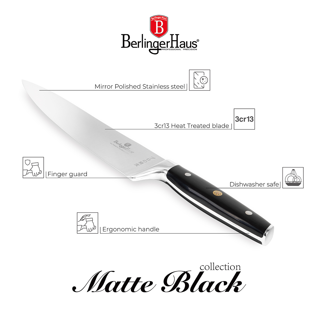 Berlinger Haus Berlinger Haus - chef's knife - 20 cm - black