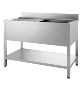 Combisteel Combisteel Demountable stainless steel sink with bottom shelf