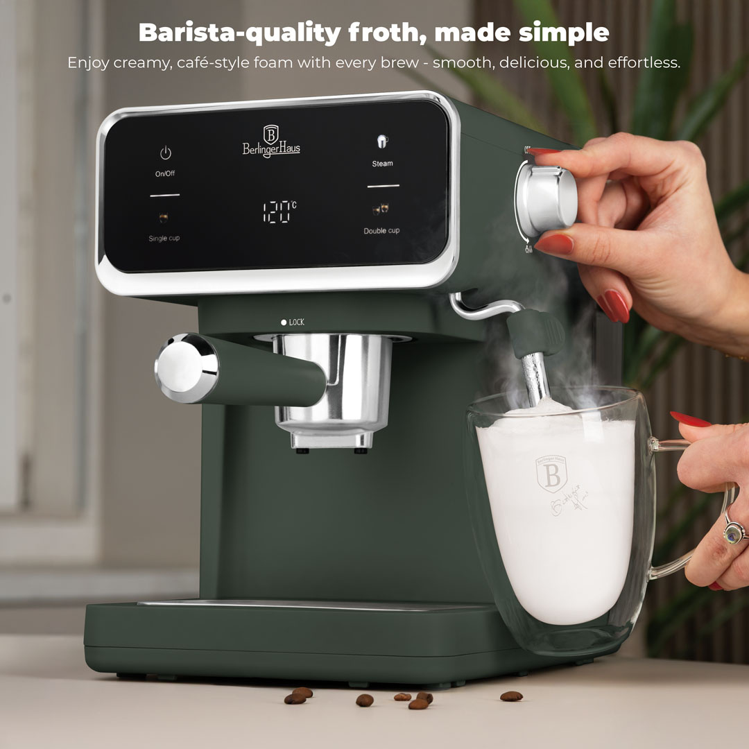 Berlinger Haus Berlinger Haus Digitale 3-in-1 Espresso-/Kaffeemaschine – mattgrün