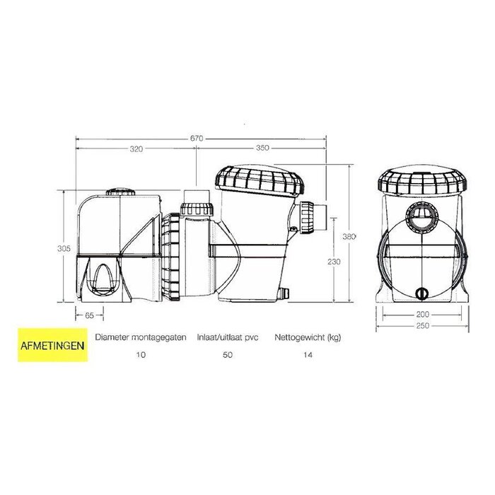 Davey Davey Silensor Pro SP200BT variabele zwembadpomp 18 m3/u