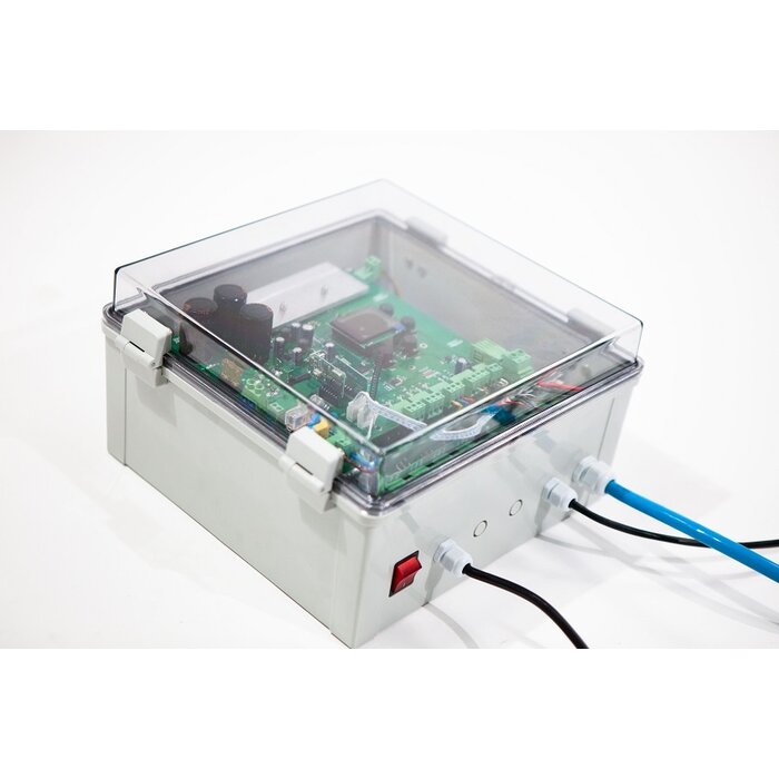 Blue poolcovers Oprol installatie, BP-D FAR, PROF oprol, RVS staanders, ALU buis diam. 159 mm, volautomatisch, Lmax=6m1