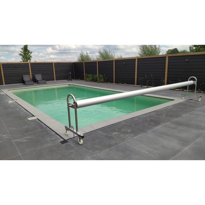 Blue poolcovers Oprol installatie, BP-D UAMR, PROF oprol, RVS staanders, ALU buis diameter 159 mm, volautomatisch, L max = 6m1