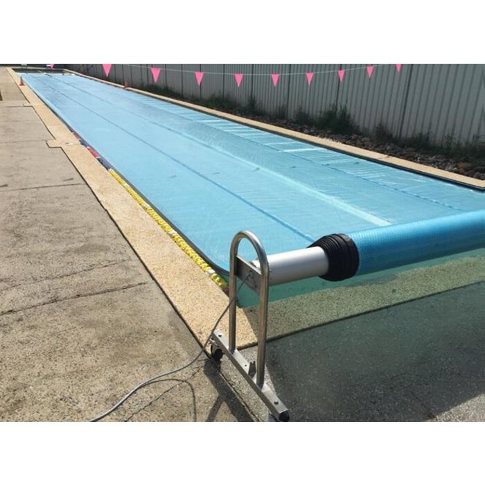 Blue poolcovers Oprol installatie, BP-D UAMR, PROF oprol, RVS staanders, ALU buis diameter 159 mm, volautomatisch, L max = 6m1