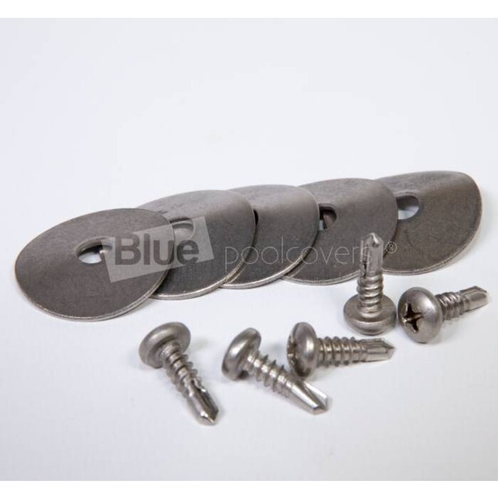 Blue poolcovers 6 mm zwembad afdekzeil blauw