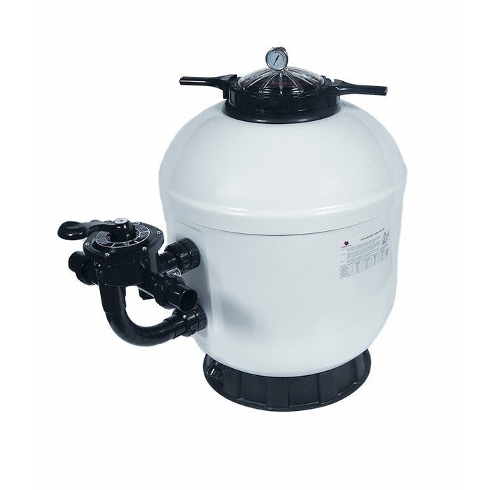 Zandfilter, polyester, filtervat Ø 500 mm wit, 10 m3/h, Bad: tot 40 m3