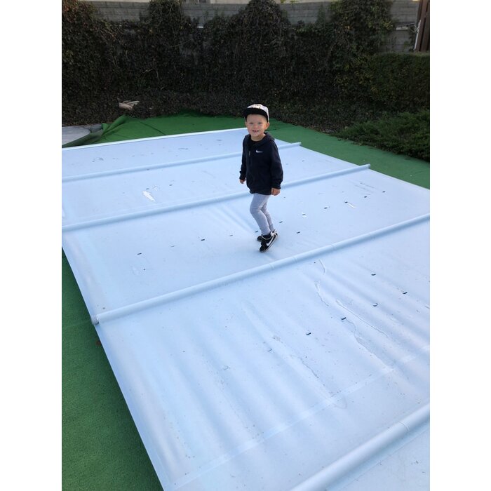 Blue poolcovers Veiligheidsafdekking zwembad