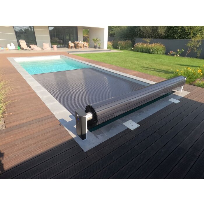 Blue poolcovers Electrisch DESIGN oprolsysteem BP-L voor lamellen, volautomatisch