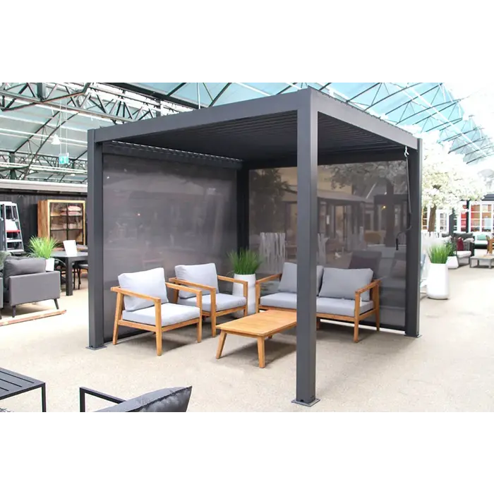 Lamellen Overkapping Milano 3 x 3 | Antraciet