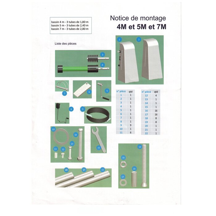 Blue poolcovers Oprolsysteem BP-7V - Elektrisch, Vaste opstelling