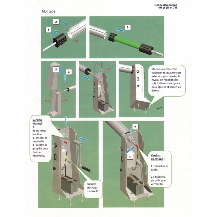 Blue poolcovers Oprolsysteem BP-5V- Electric Vaste opstelling