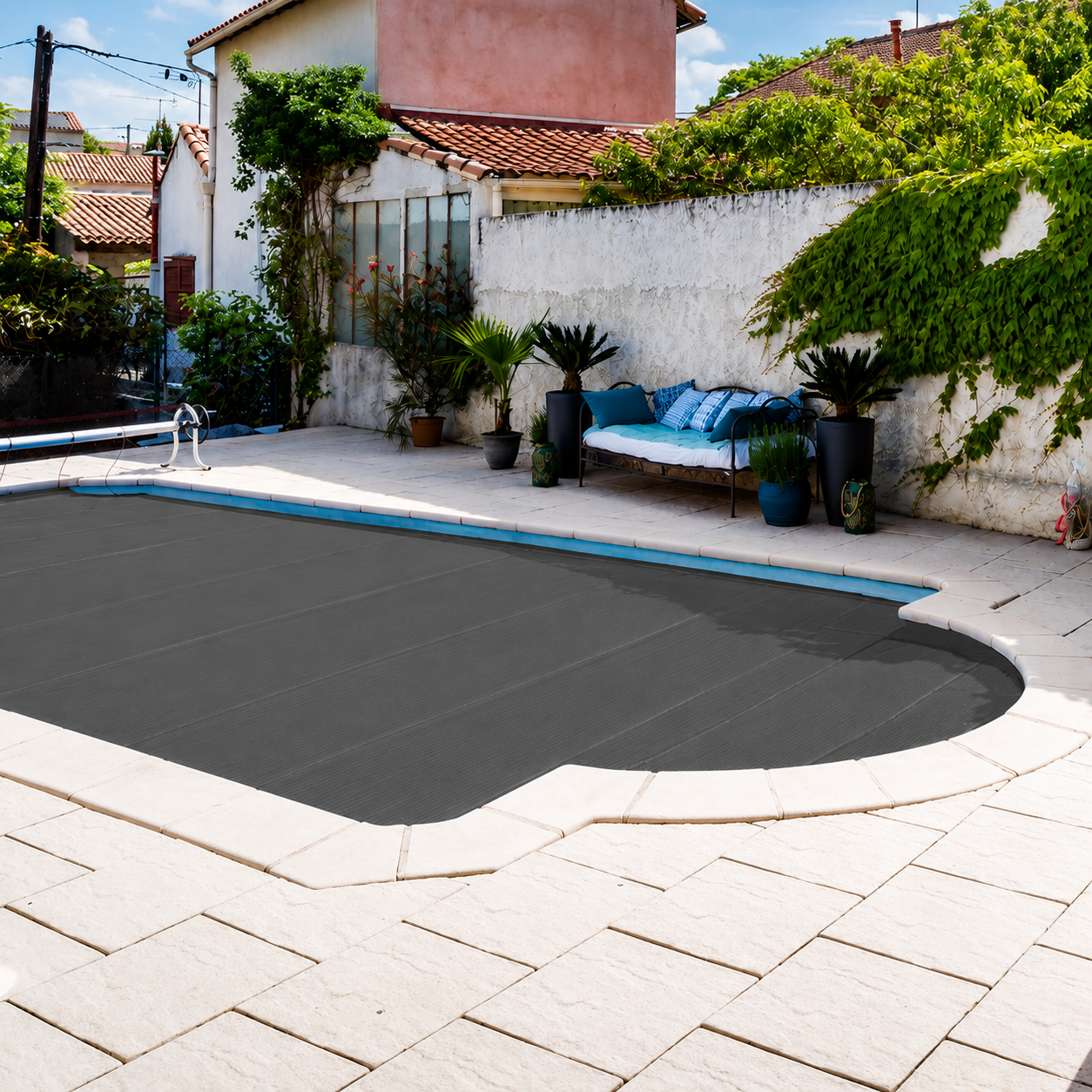 Blue poolcovers GeoBubbel isolerende noppenfolie / solarfolie 4 x 8m | Grijs