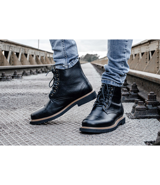 Brave Gentleman High Quality Vegan Boots - Black