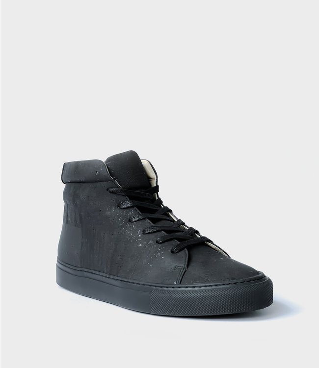 Sydney Brown Sneaker High - Charcoal | Vegan Kurk sneakers