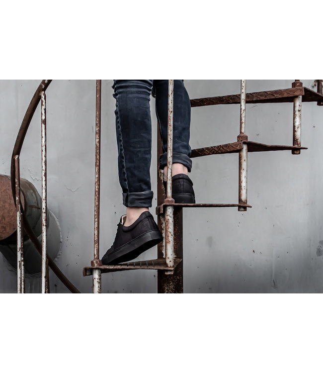 Sydney Brown Sneaker Low - Charcoal | Vegan Kurk sneakers