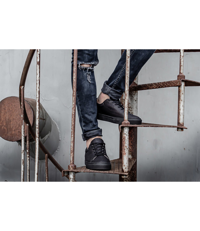 Sydney Brown Sneaker Low - Charcoal | Vegan Cork sneakers