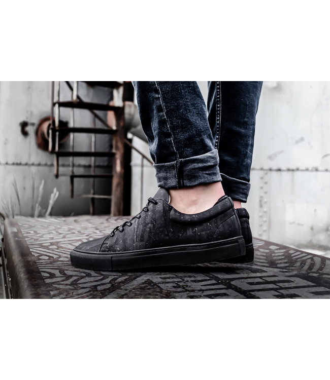 Sydney Brown Sneaker Low - Charcoal | Vegan Kurk sneakers