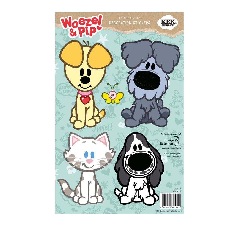 Wanneer onderwerpen Shetland Woezel en Pip Muurstickers, small, set van 5 stickers - kinderboekenkado Wanneer onderwerpen Shetland Woezel en Pip Muurstickers, small, set van 5 stickers - kinderboekenkado