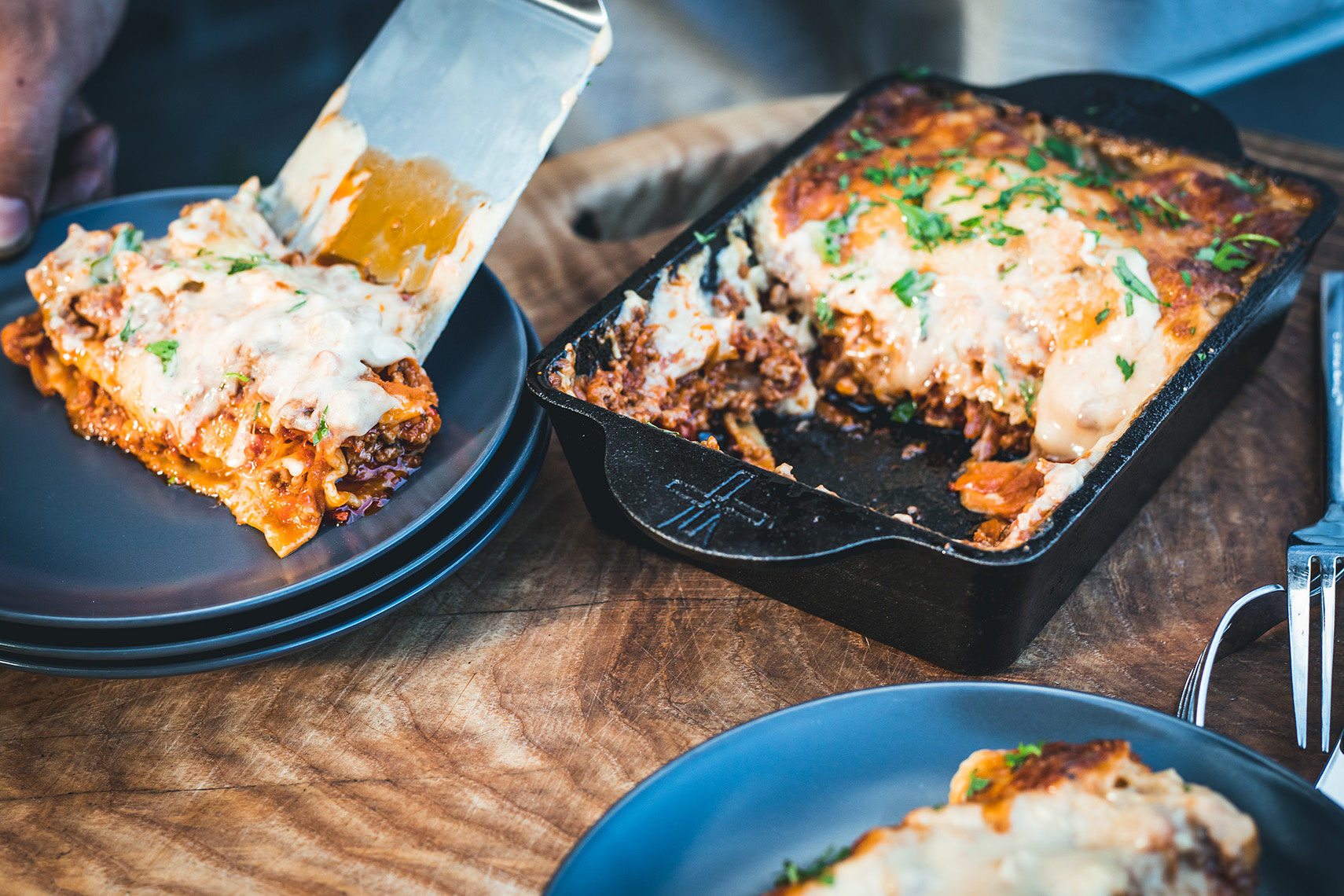 Plat à lasagnes barbecue