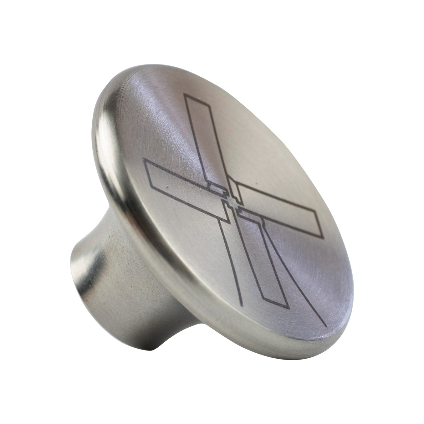 The Windmill Button Large Stainless Steel