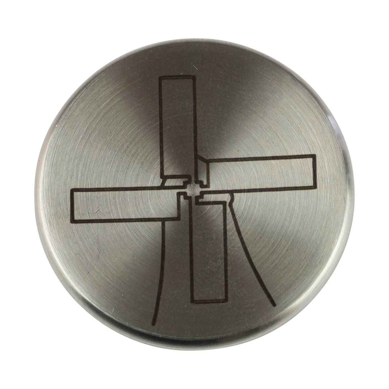 The Windmill Button Large Stainless Steel