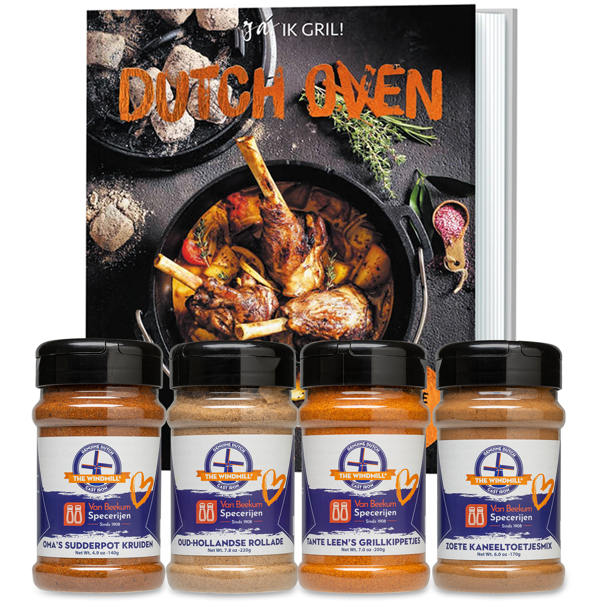Spice set with Dutch Oven book