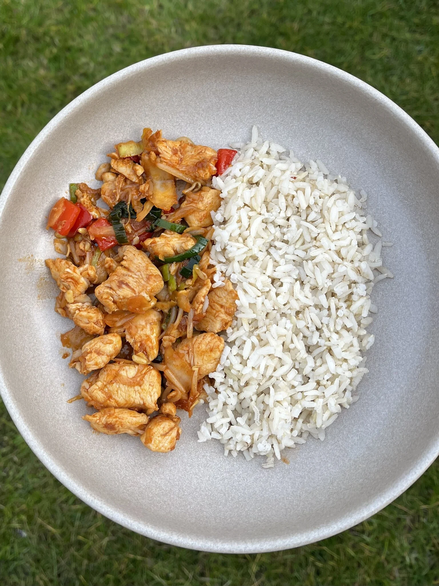 Rice with Sweet and Sour Sauce from the Campfire
