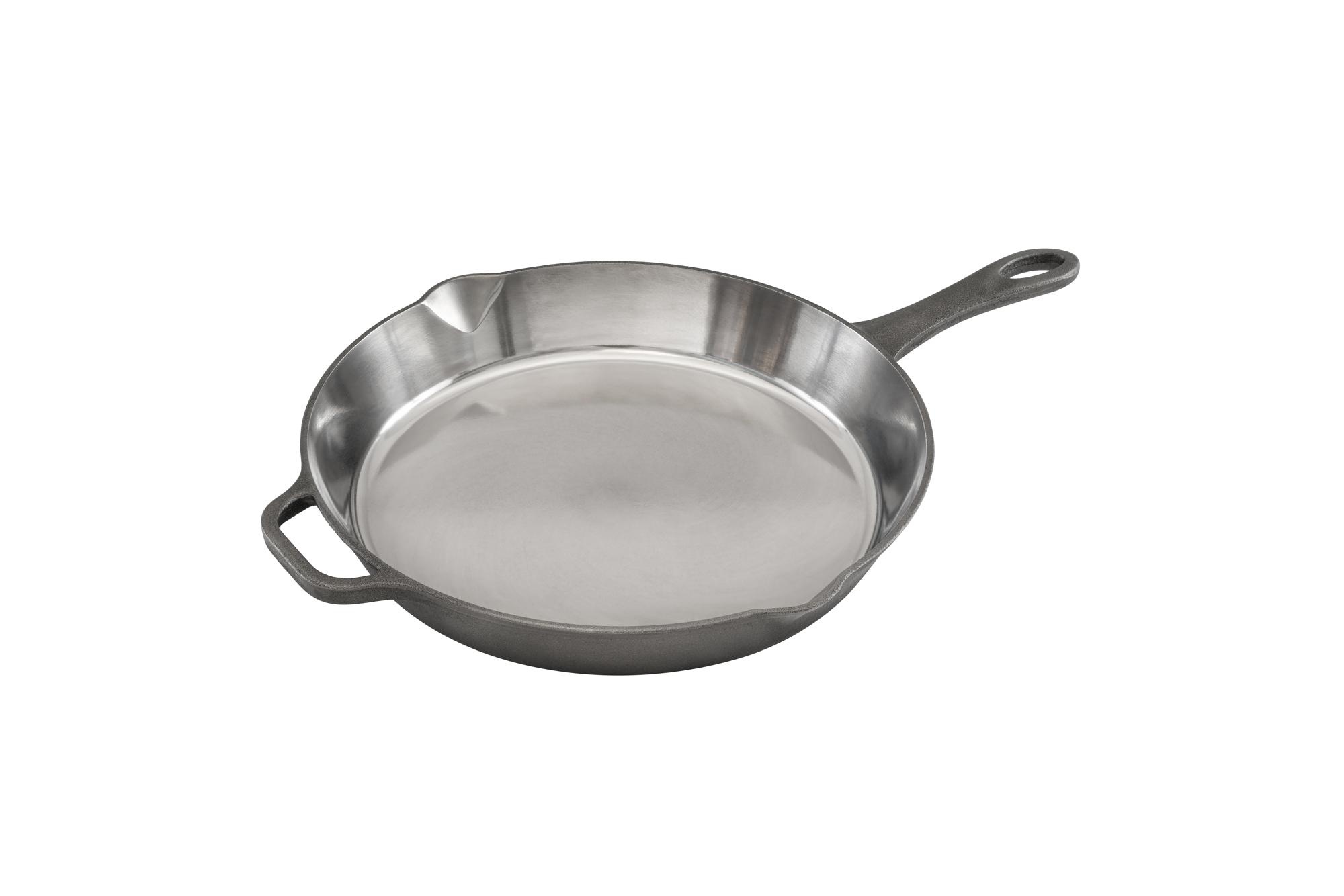 PitmasterX 12 inch mirror skillet with handle