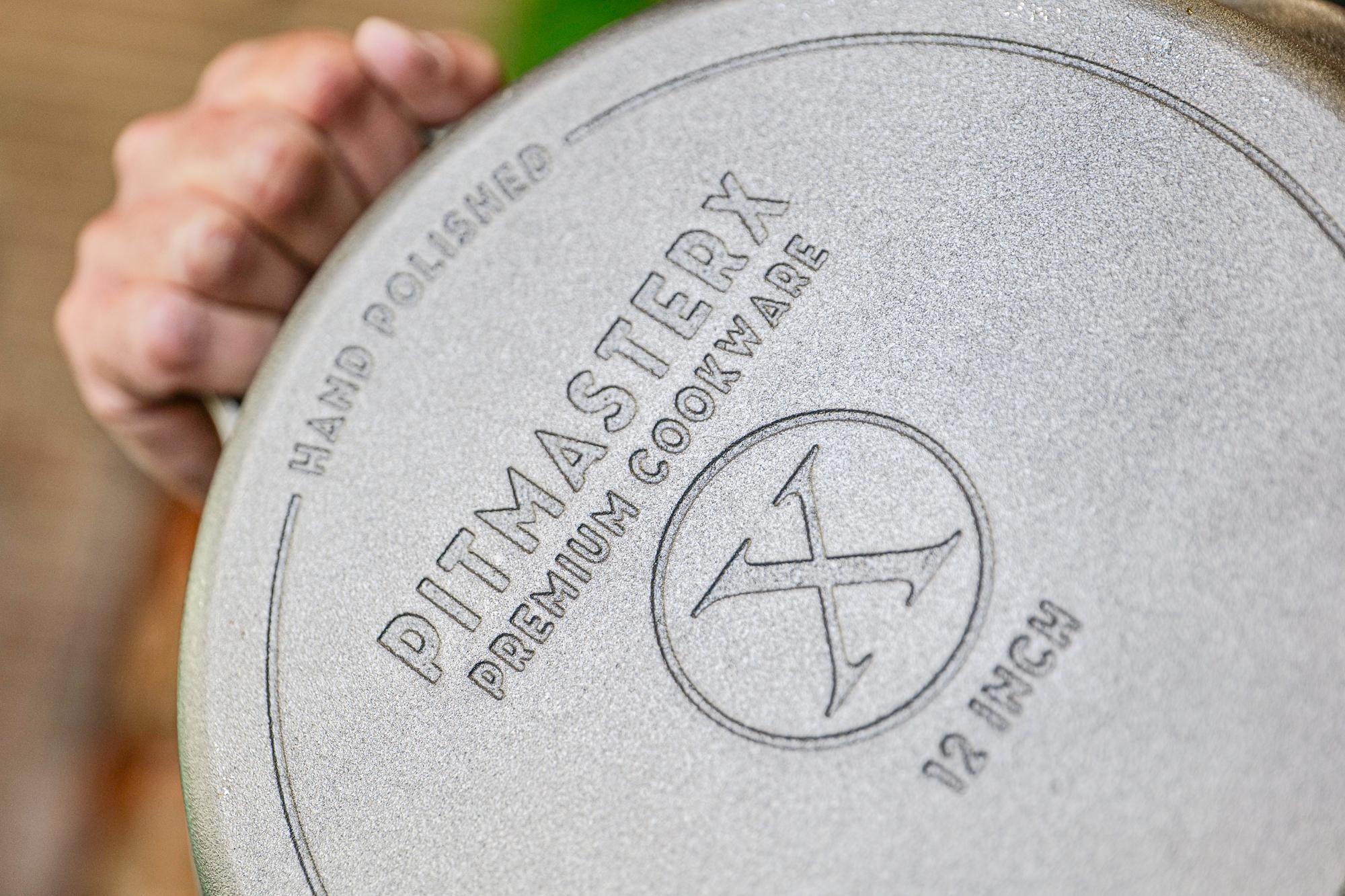 PitmasterX 12 inch mirror skillet with handle
