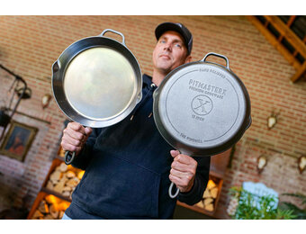 PitmasterX 12-Zoll-Spiegelpfanne mit Griff