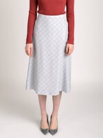 Silk midi skirt | Berry