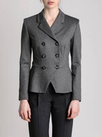 Jersey-Blazer mit Schößchen | Grau