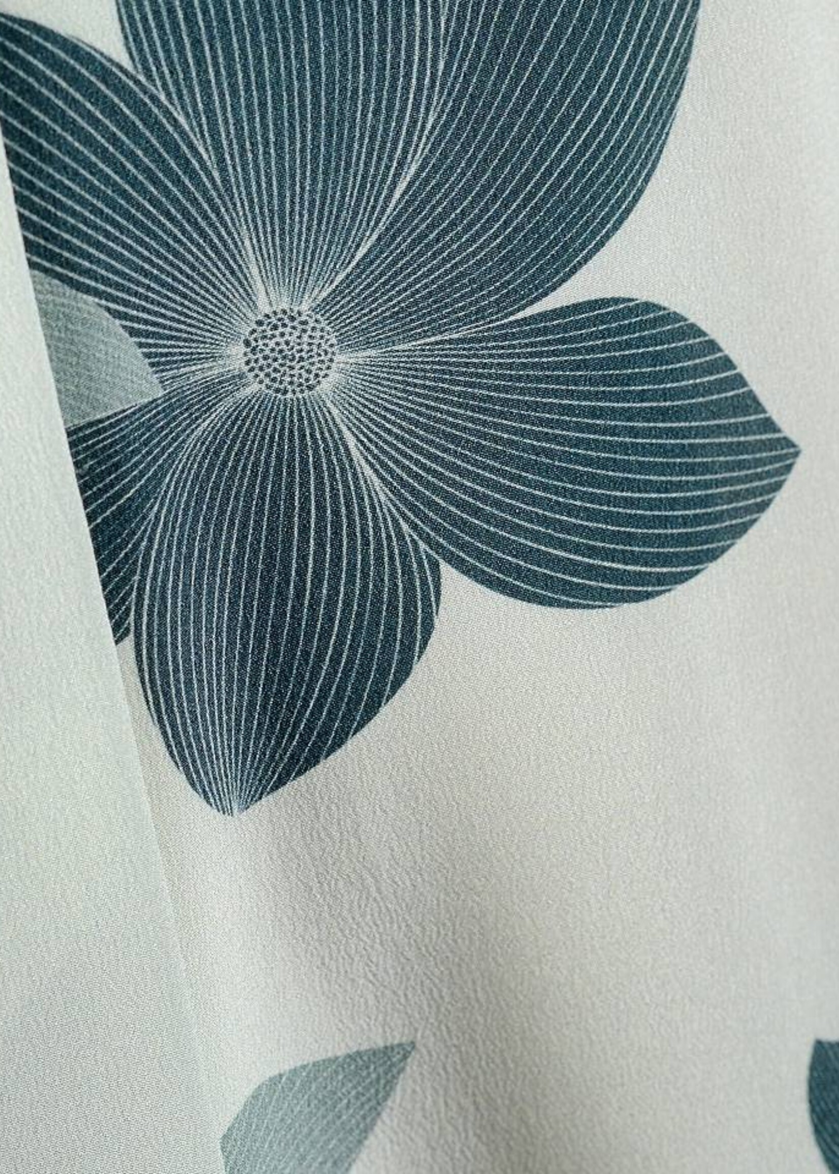 Midikleid aus floral bedrucktem Crepe de Chine