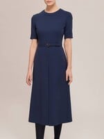 Short sleeved midi dress | Blue