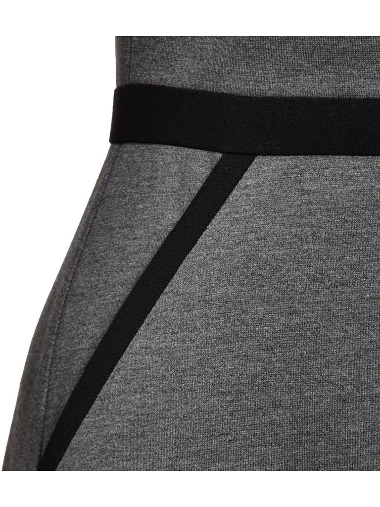 Jersey dress | Grey/Black