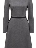 Jerseykleid mit Taschen | Grau/Schwarz