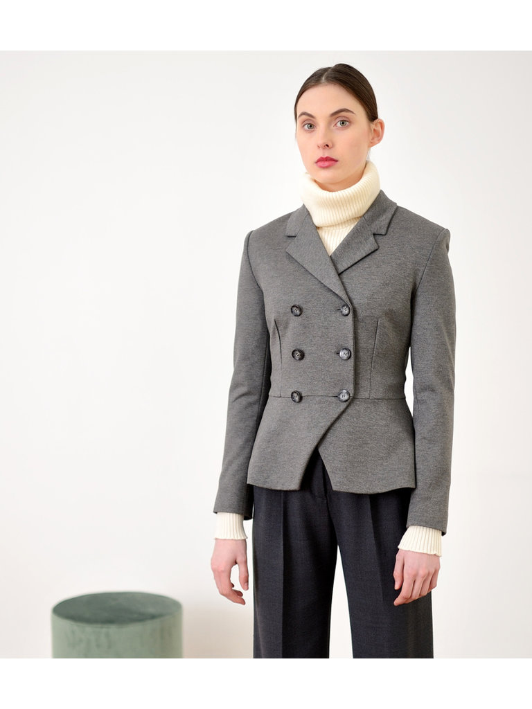 long peplum blazer