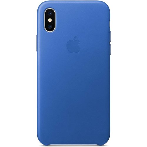 Apple iPhone X Leather Back Cover - Blue