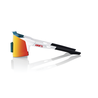 100% 100% Speedcraft SL - Gloss Metallic Bora / Matte White - HiPER Red Multilayer Mirror Lens 100% 100% Speedcraft SL - Gloss Metallic Bora / Matte White - HiPER Red Multilayer Mirror Lens
