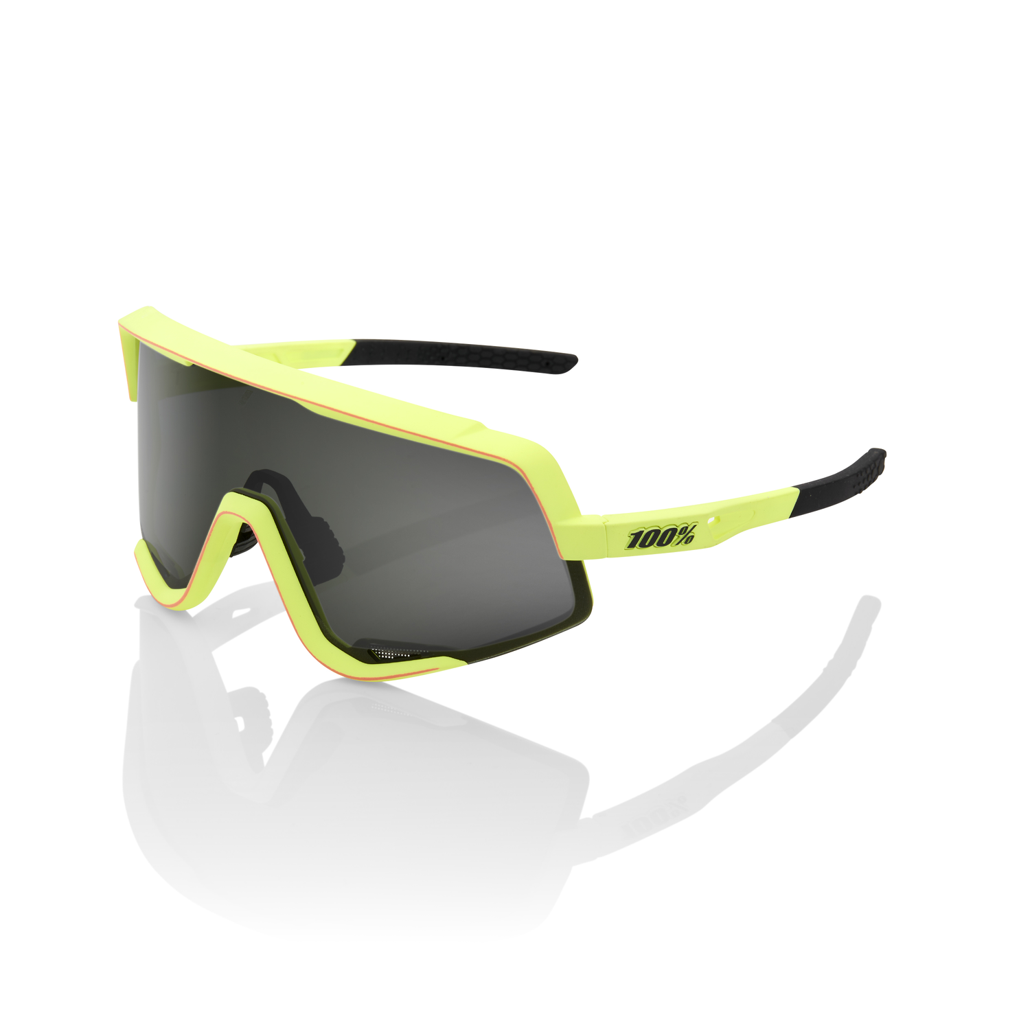 100% Glendale - Soft Tact Washed Out Neon Yellow - Smoke Lens 