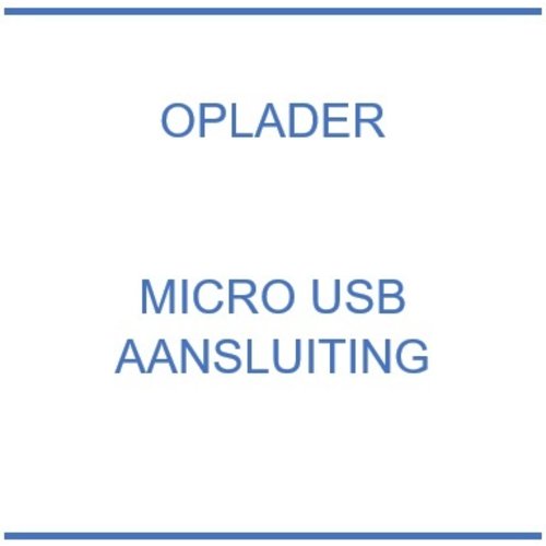 Oplader micro USB aansluiting