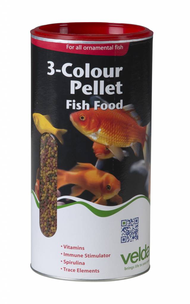 Afbeelding Velda 3-Colour Pellet Food 2500 Ml / 880 gram door A2koi.nl