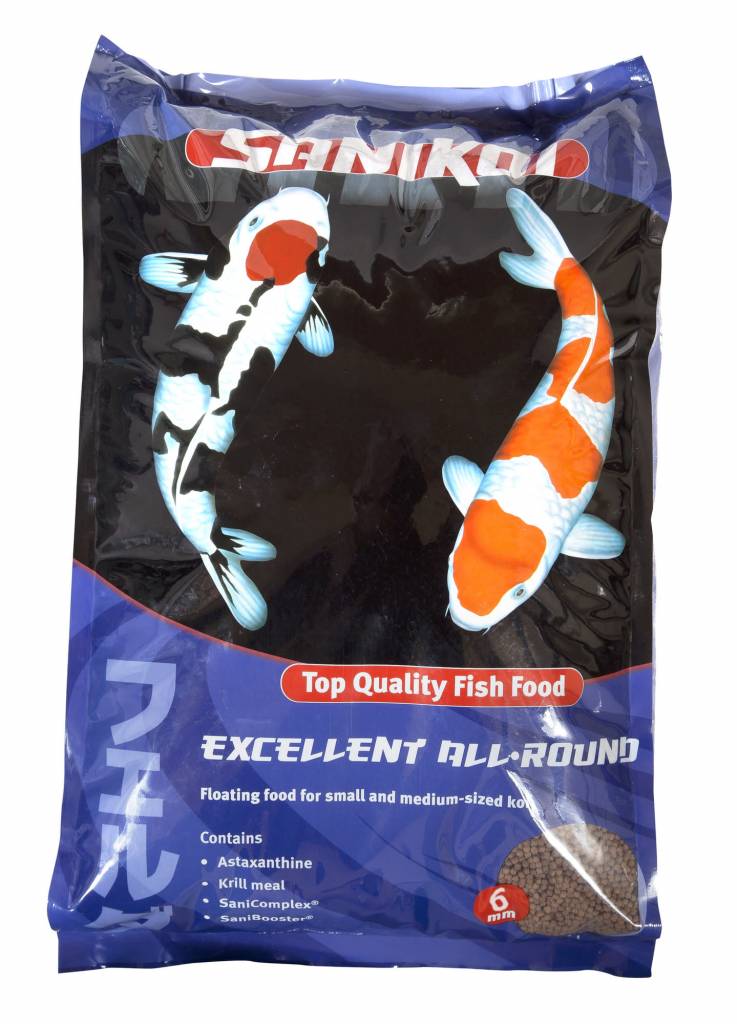 Afbeelding SaniKoi Visvoer Excellent All Round 6 mm 10 Liter door A2koi.nl