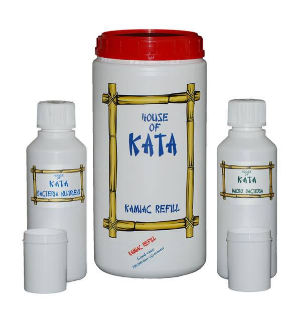 Afbeelding House of Kata Kamiac refill set met 1 ltr nutrient & 1 kg micro bacteria door A2koi.nl