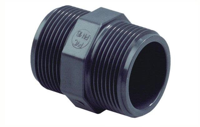 Afbeelding Dubbele Nippel Buitendraad 3" door A2koi.nl