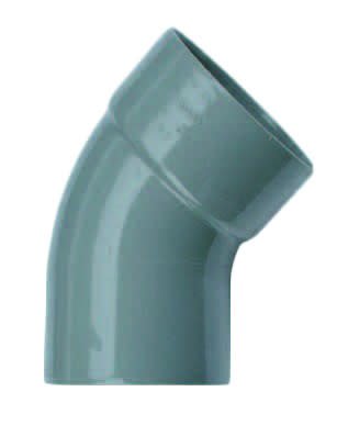 Afbeelding PVC Bocht 45° mof x spie 160mm Wavin door A2koi.nl
