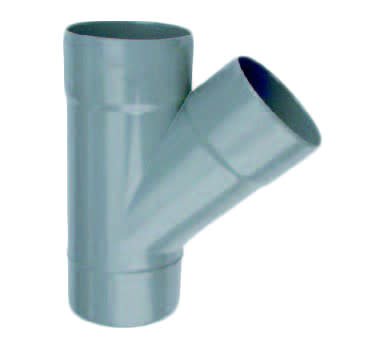 Afbeelding PVC T-Stuk 45° 2 x mof x spie 50mm Wavin door A2koi.nl