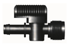 Afbeelding PP Afsluitkraan ¾" bu.dr. x 13mm Tule door A2koi.nl